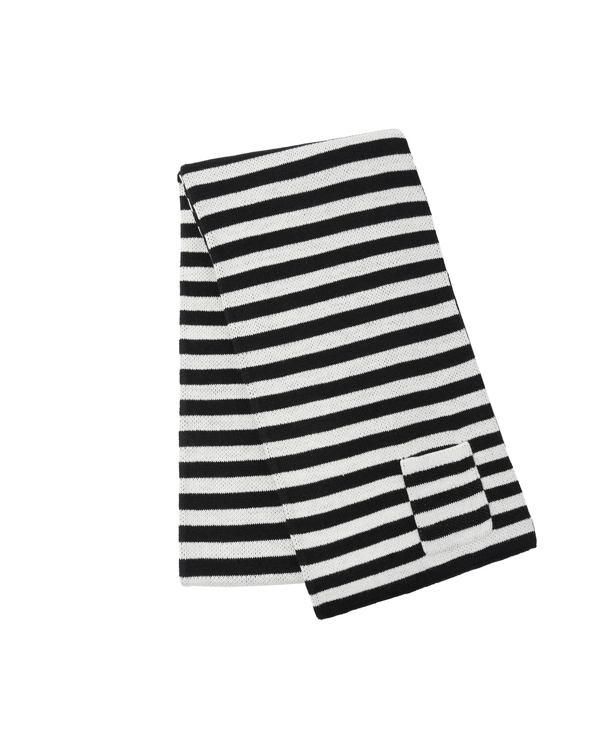 오픈야드(오와이)(OPENYARD(OY)) STRIPE POCKET MUFFLER - WHITE