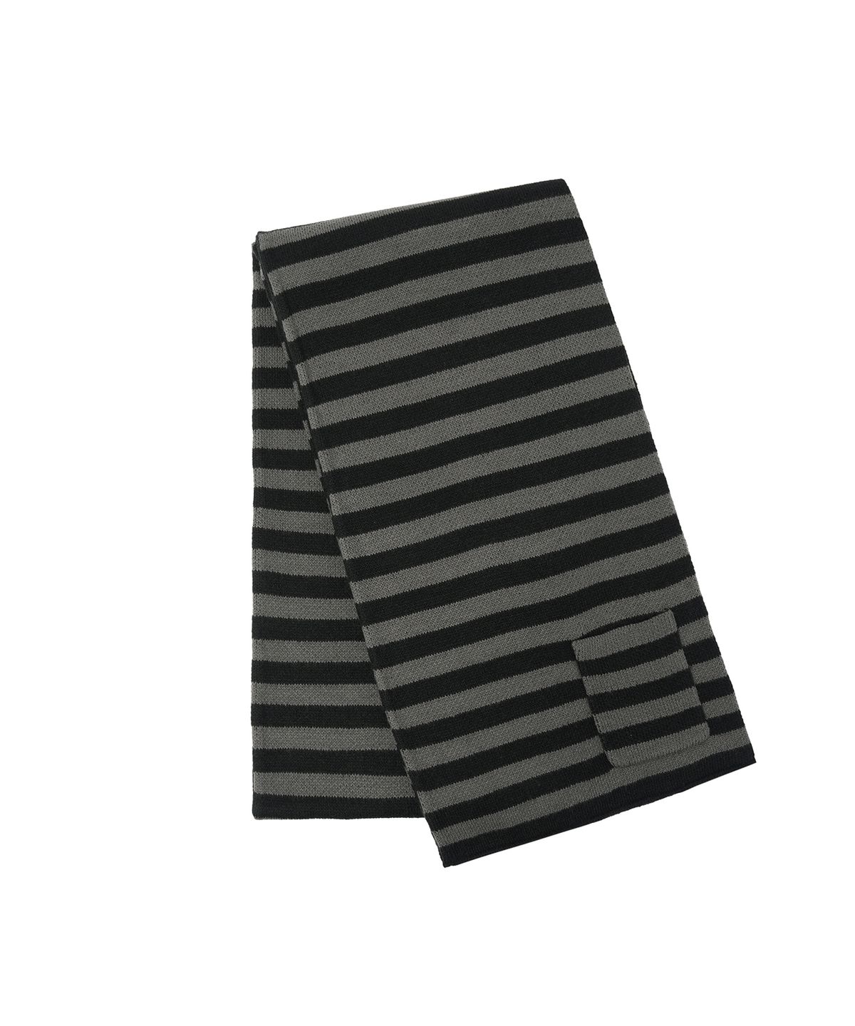 오픈야드(오와이)(OPENYARD(OY)) STRIPE POCKET MUFFLER - BLACK