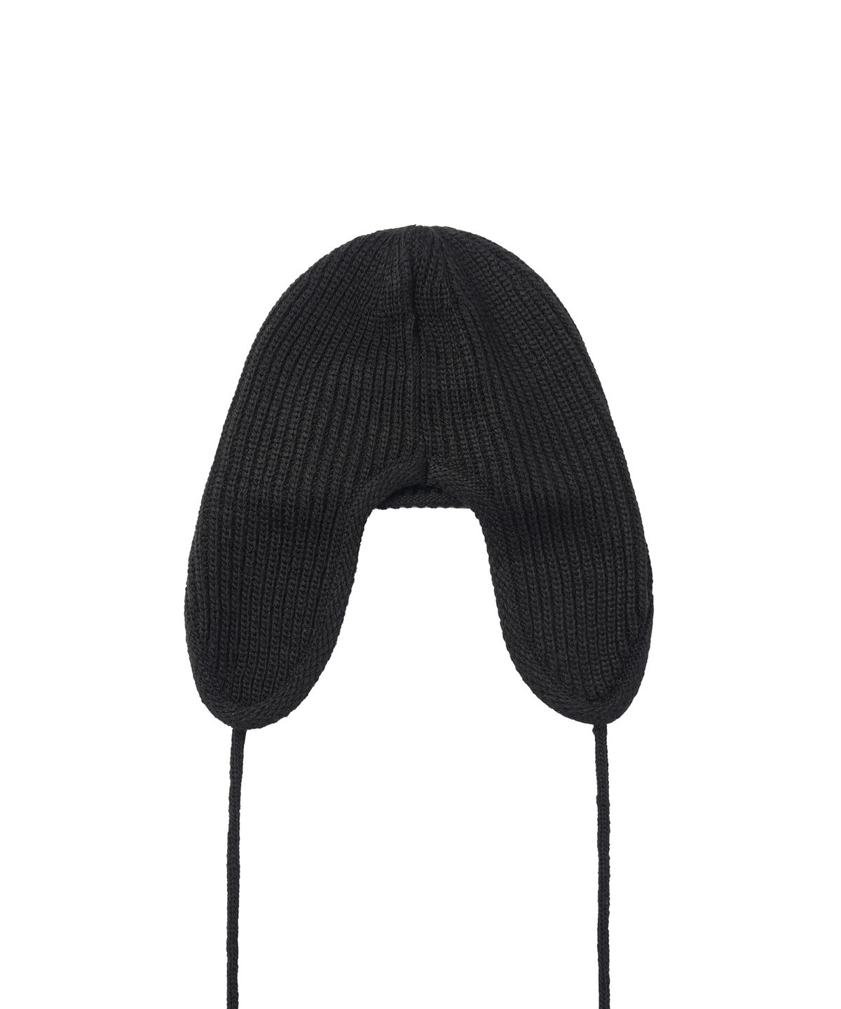 오픈야드(오와이)(OPENYARD(OY)) METAL O LOGO EARFLAP BEANIE - BLACK