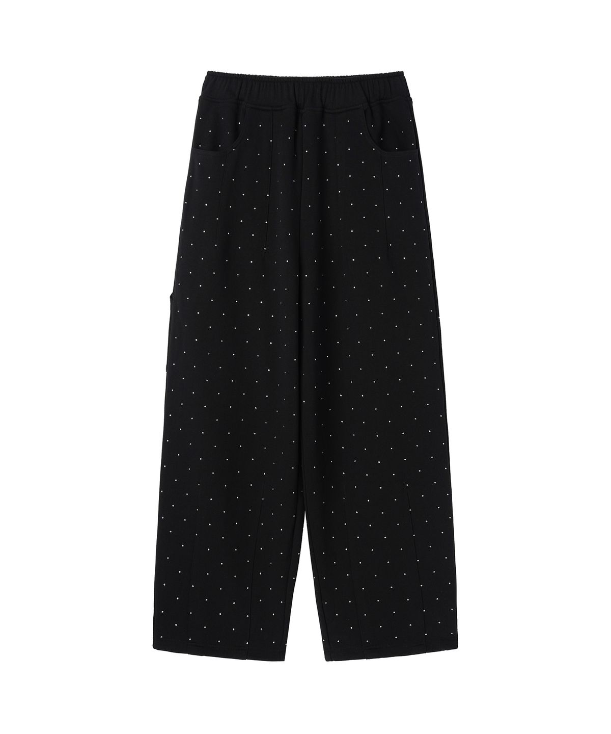 오픈야드(오와이)(OPENYARD(OY)) CRYSTAL DOT SWEATPANTS - BLACK