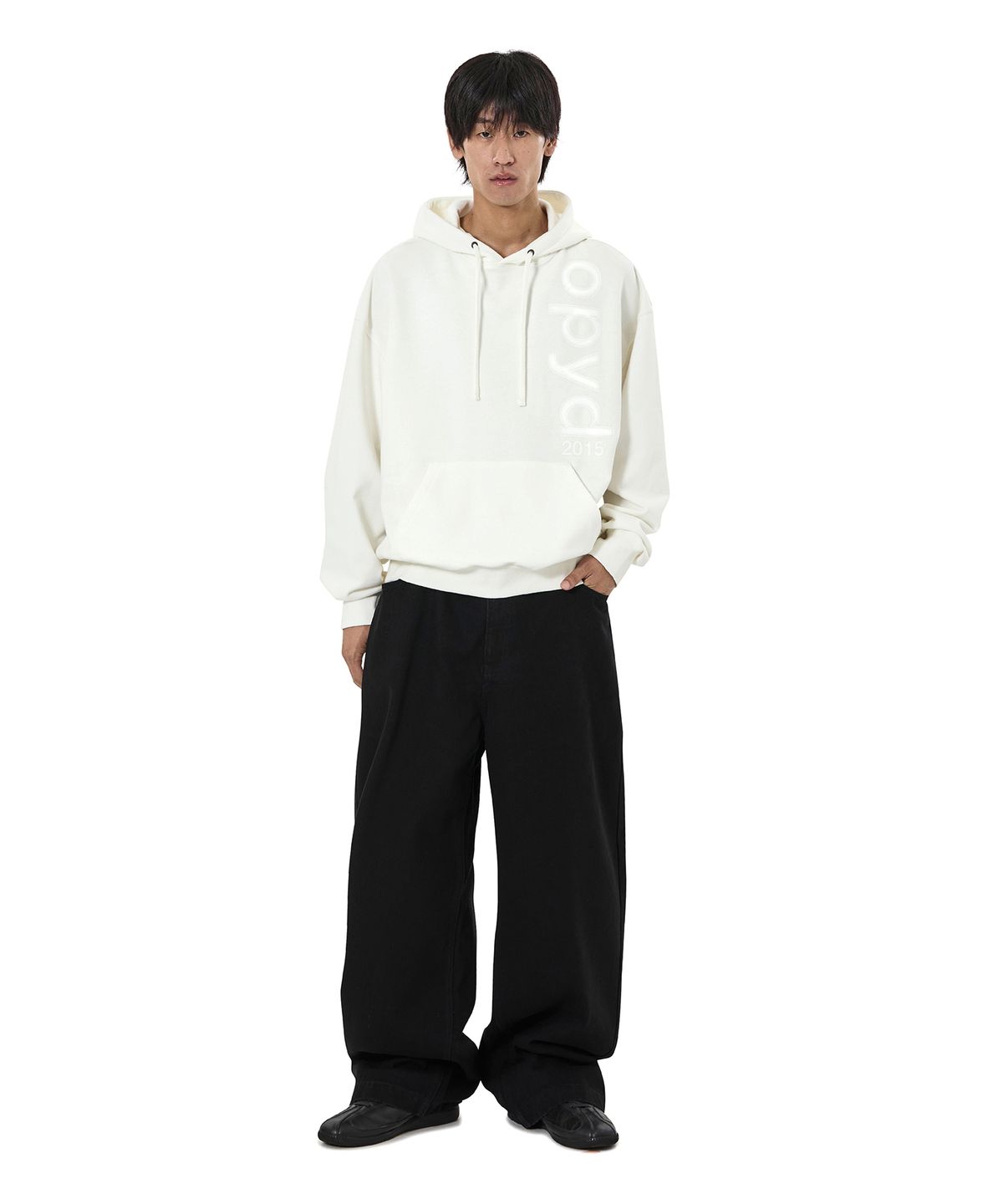 오픈야드(오와이)(OPENYARD(OY)) INSET LOGO HOODIE - WHITE