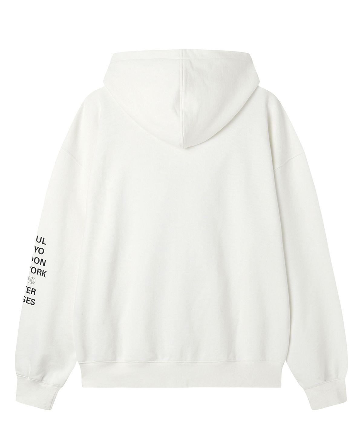 오픈야드(오와이)(OPENYARD(OY)) BIG LOGO STUD HOODIE ZIP UP - WHITE