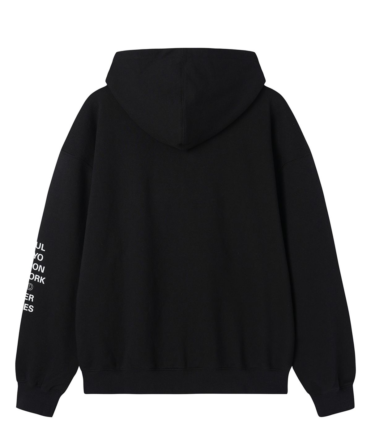 오픈야드(오와이)(OPENYARD(OY)) BIG LOGO STUD HOODIE ZIP UP - BLACK