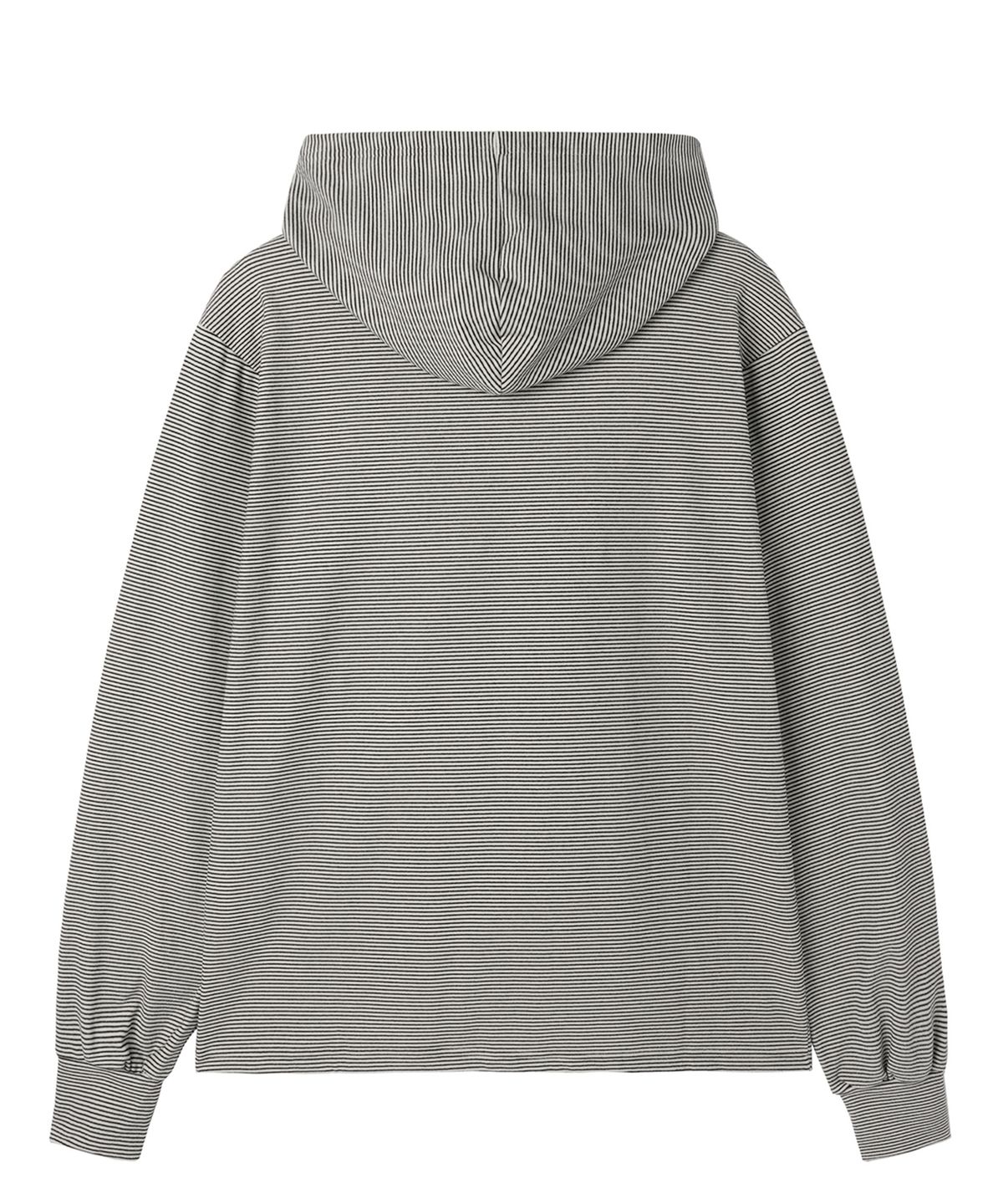 오픈야드(오와이)(OPENYARD(OY)) STRIPED FLEECE HOODIE L/S TEE - IVORY