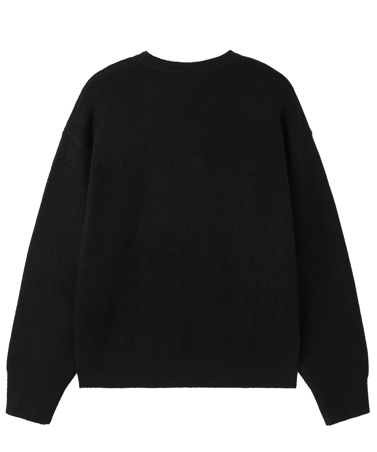 오픈야드(오와이)(OPENYARD(OY)) WAVY LOGO KNIT - BLACK