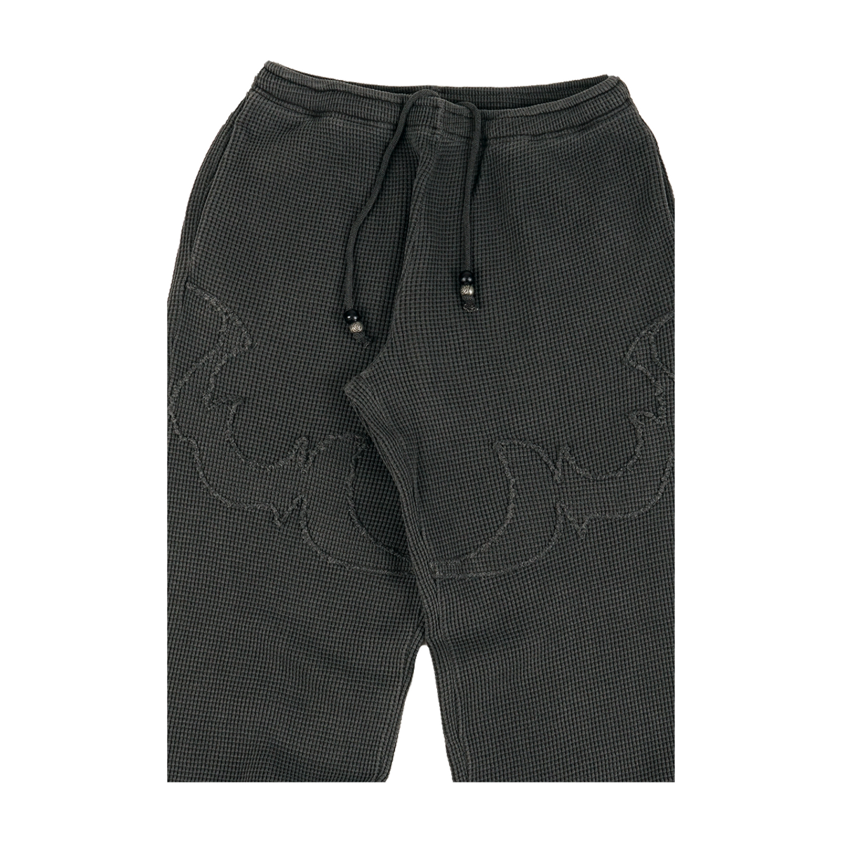 이알티알(ERTR) Flame Waffle Appliqué Jogger Pants Charcoal