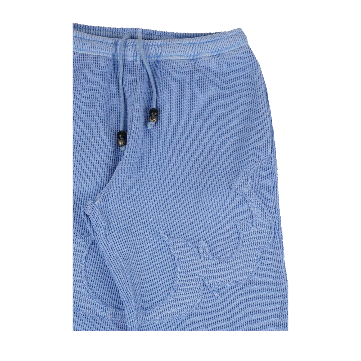 이알티알(ERTR) Flame Waffle Appliqué Jogger Pants Light Blue