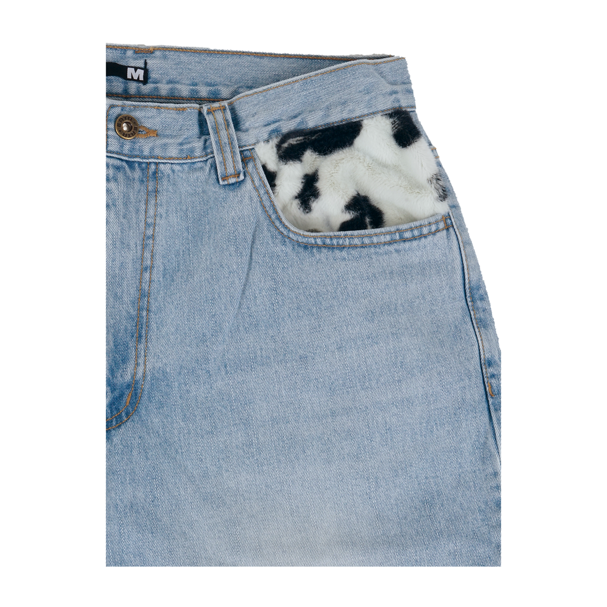 이알티알(ERTR) Cow Star Denim Pants Light Blue