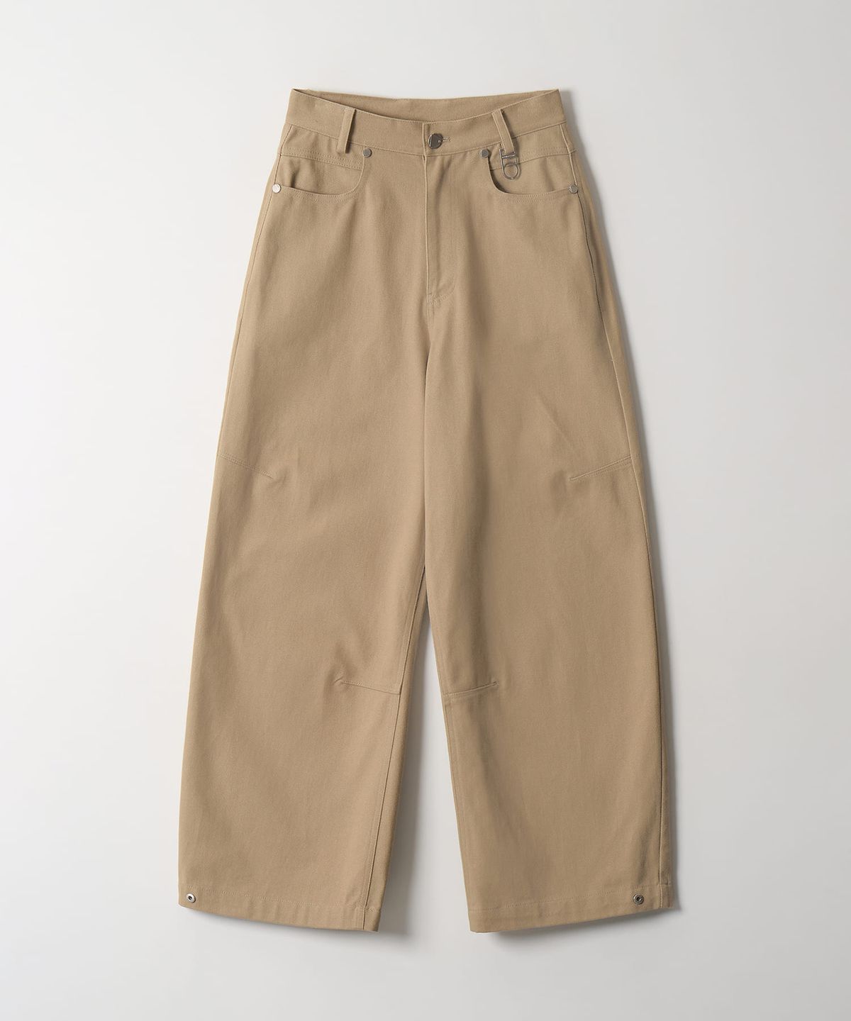 디써티원(DTHIRTYONE) Side-Snap Balloon Curved Pants (BEIGE)