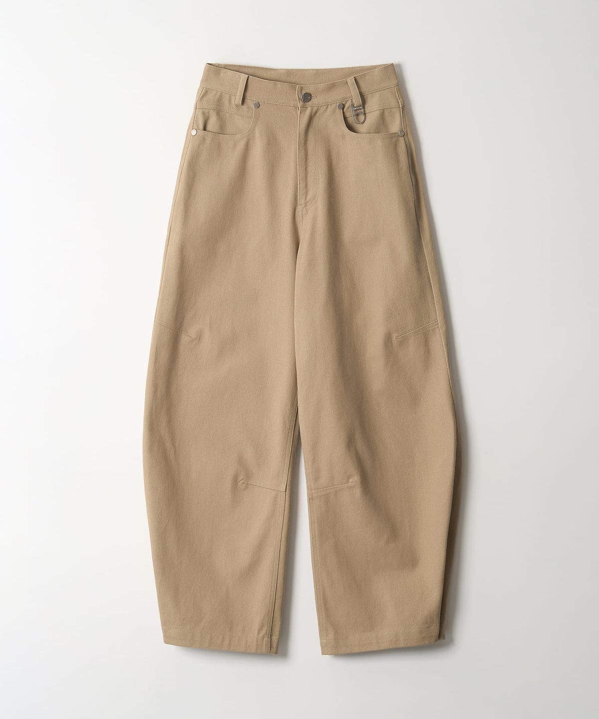 디써티원(DTHIRTYONE) Side-Snap Balloon Curved Pants (BEIGE)