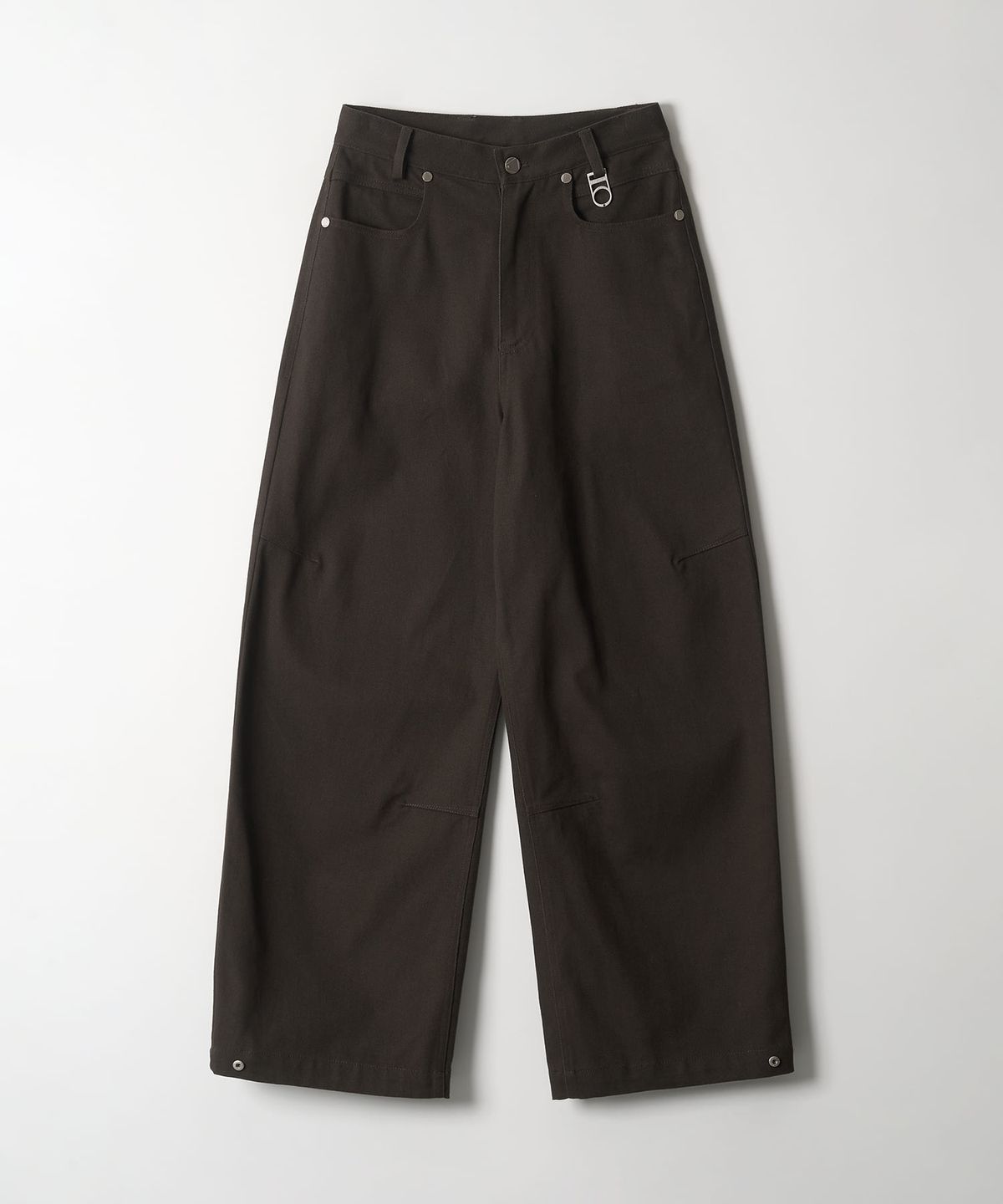 디써티원(DTHIRTYONE) Side-Snap Balloon Curved Pants (BROWN)
