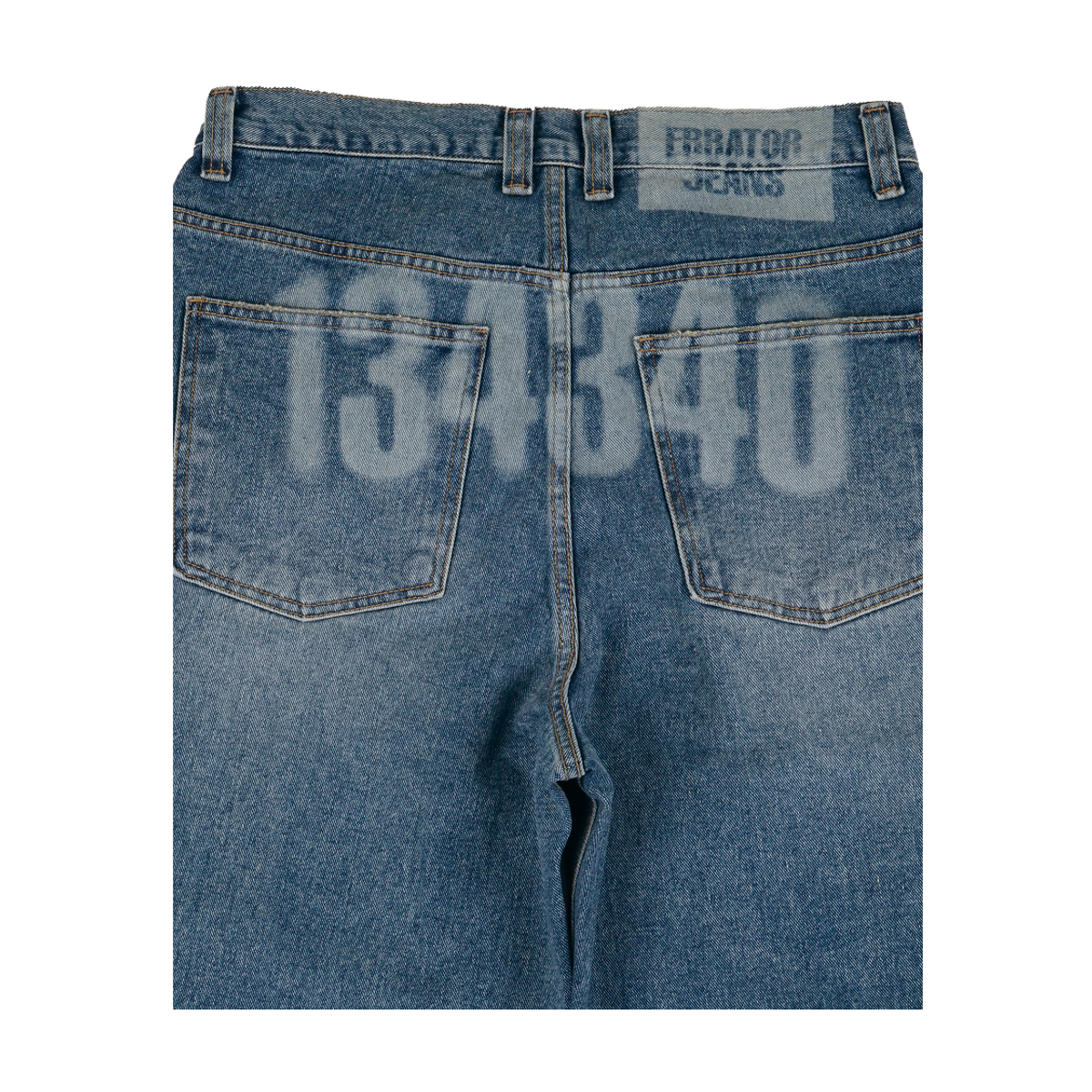 이알티알(ERTR) 134340 Vintage Laser Denim Pants Blue