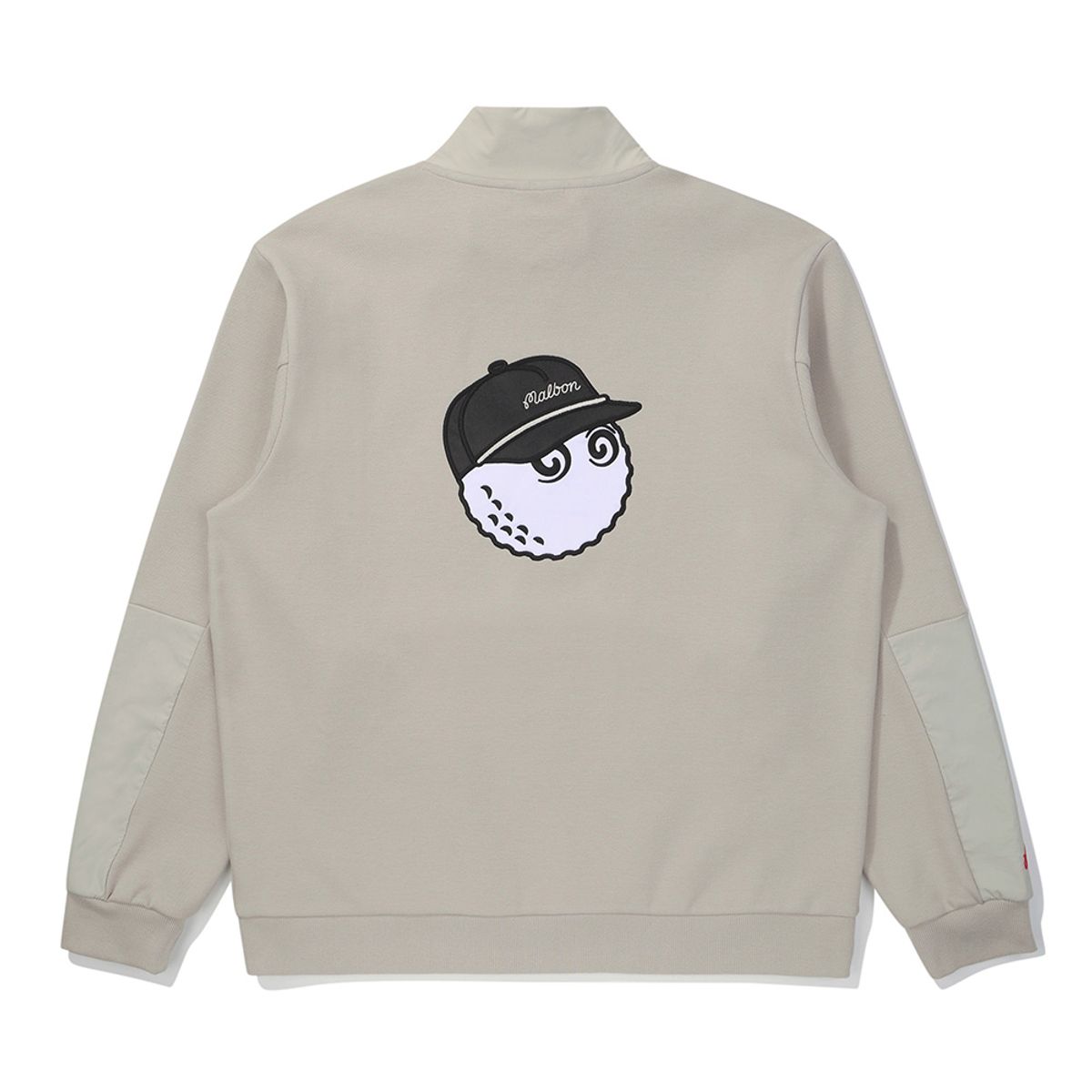 말본 골프(MALBON GOLF) 버킷 에어리 하프집 맨투맨 GREYISH BEIGE (MAN)