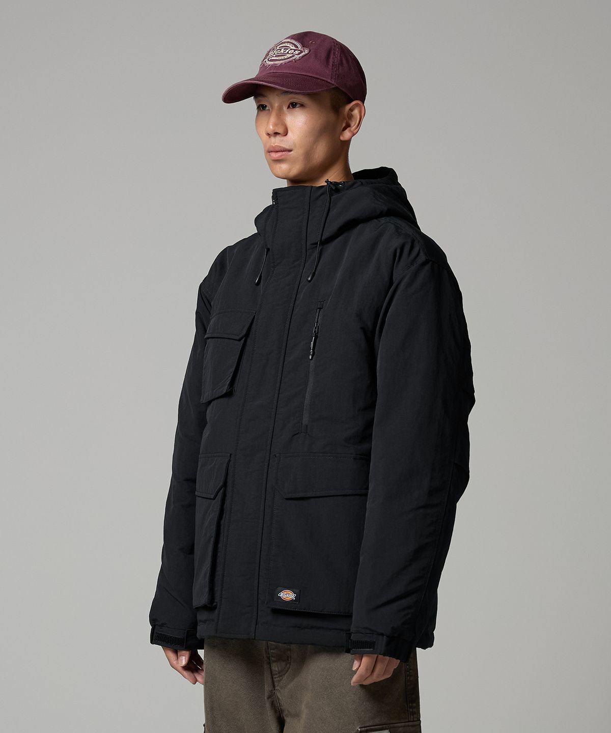 디키즈(DICKIES) 유틸리티 후드 재킷 Black