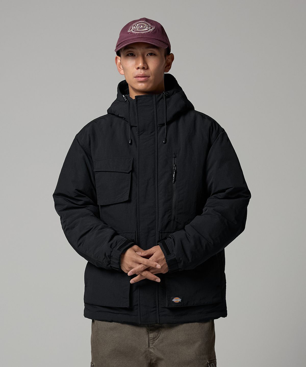 디키즈(DICKIES) 유틸리티 후드 재킷 Black