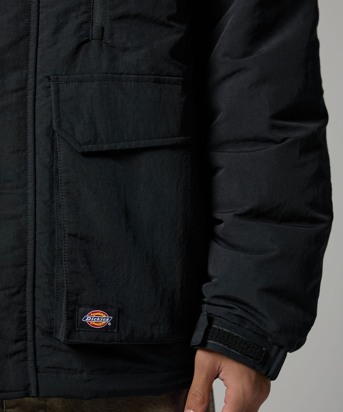 디키즈(DICKIES) 유틸리티 후드 재킷 Black