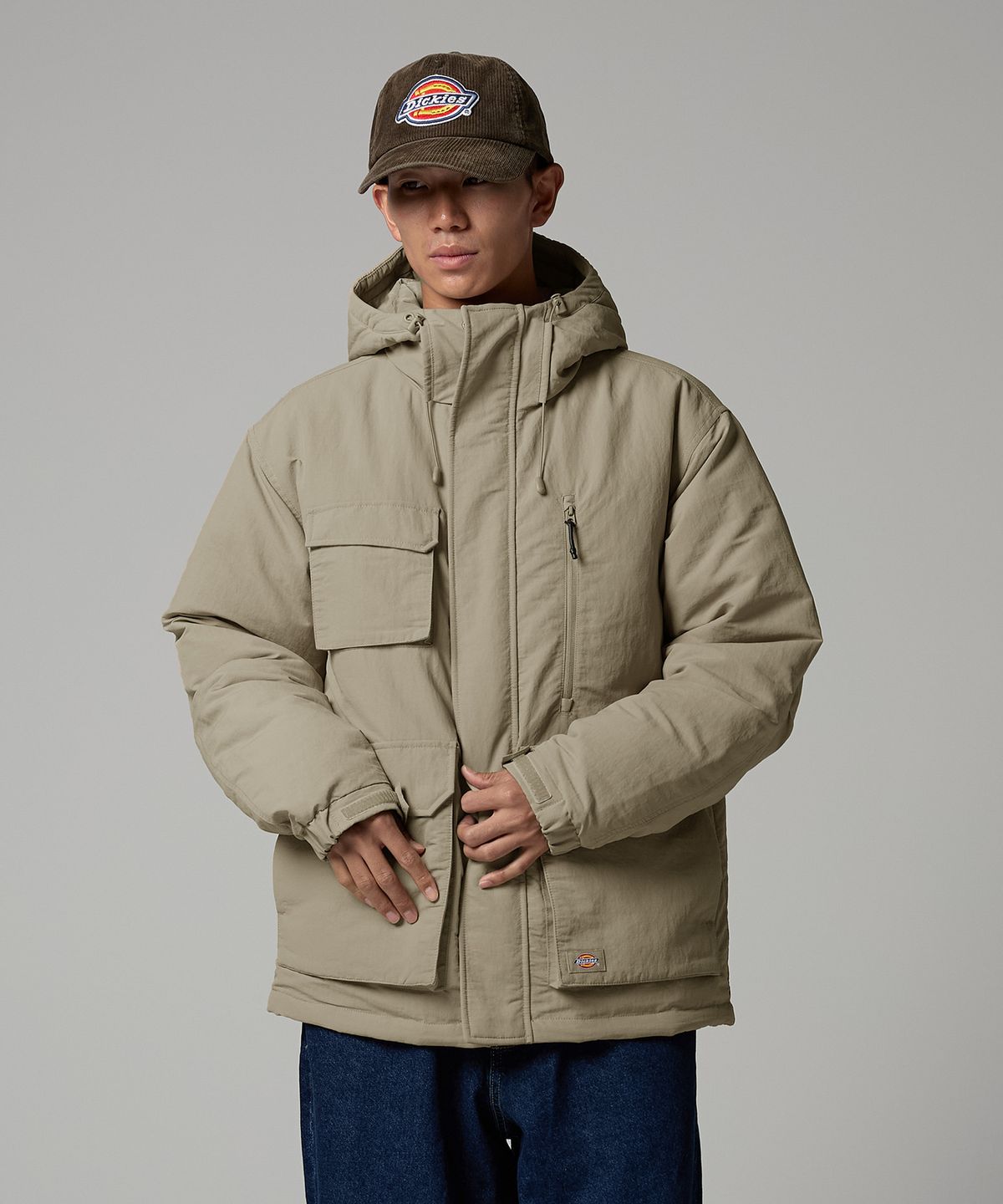 디키즈(DICKIES) 유틸리티 후드 재킷 Desert Sand