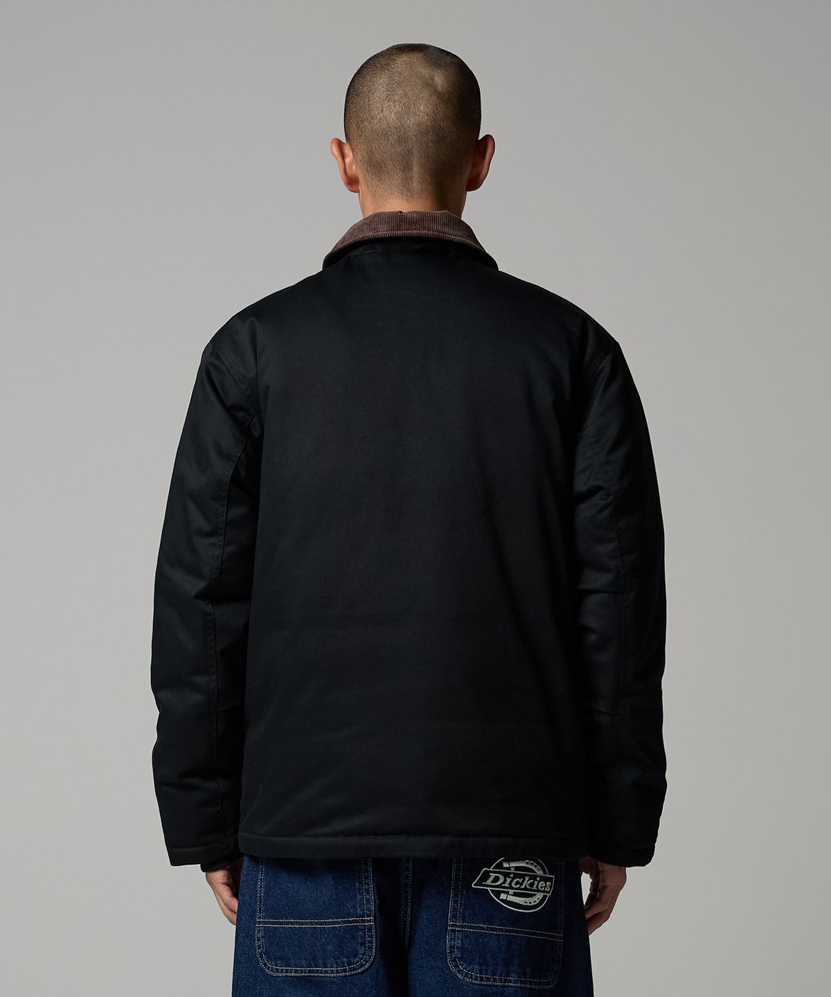 디키즈(DICKIES) 아이젠하워 코듀로이 카라 패디드 재킷 Black