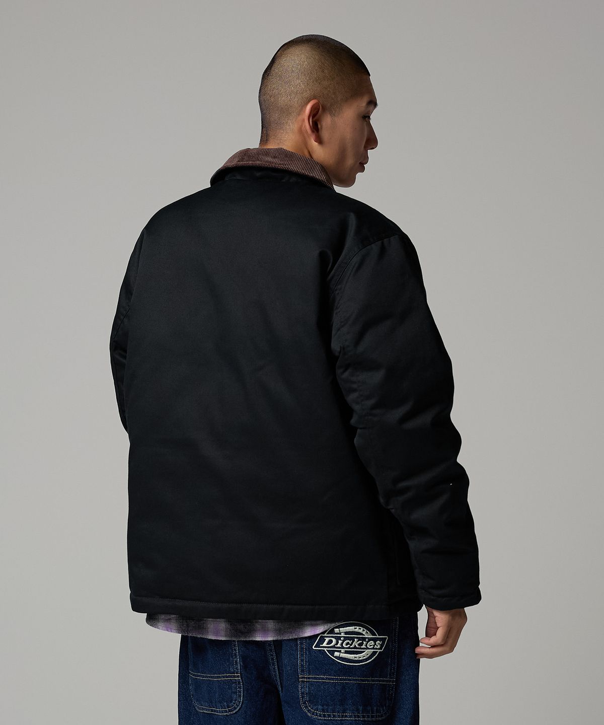 디키즈(DICKIES) 아이젠하워 코듀로이 카라 패디드 재킷 Black