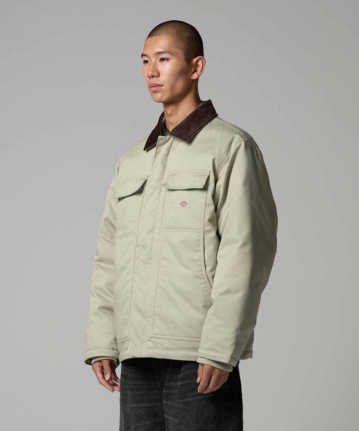 디키즈(DICKIES) 아이젠하워 코듀로이 카라 패디드 재킷 Abbey Stone