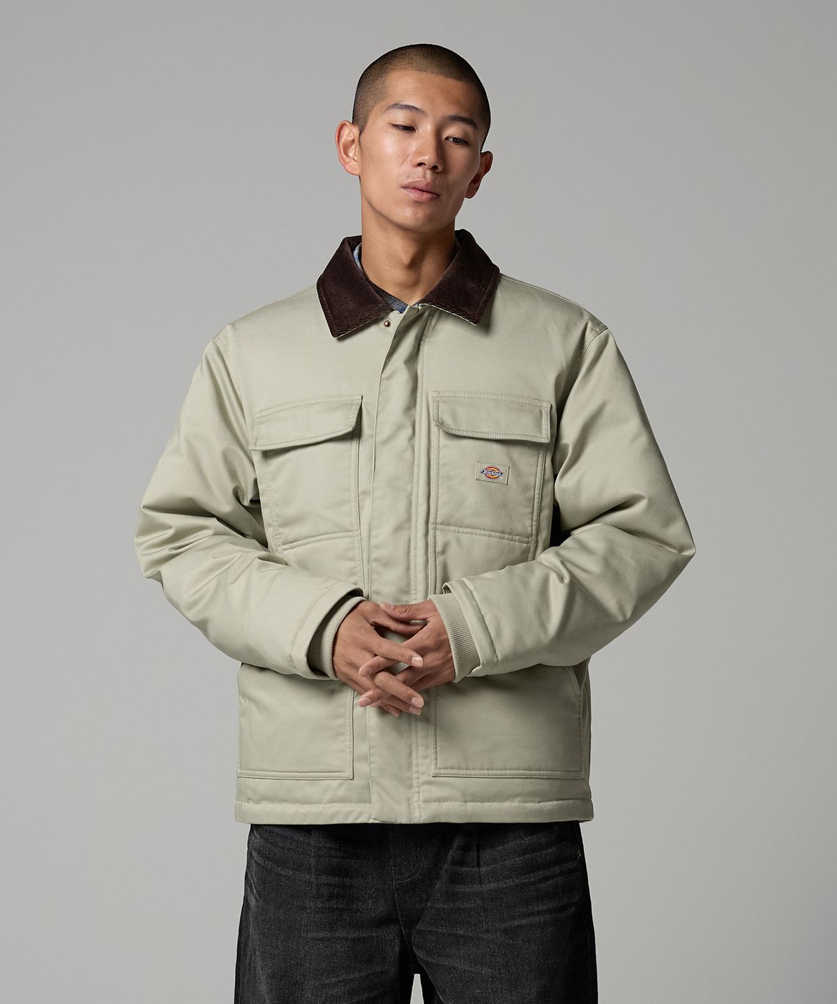 디키즈(DICKIES) 아이젠하워 코듀로이 카라 패디드 재킷 Abbey Stone