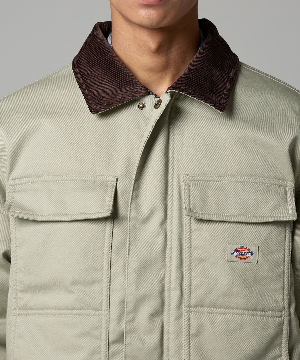 디키즈(DICKIES) 아이젠하워 코듀로이 카라 패디드 재킷 Abbey Stone