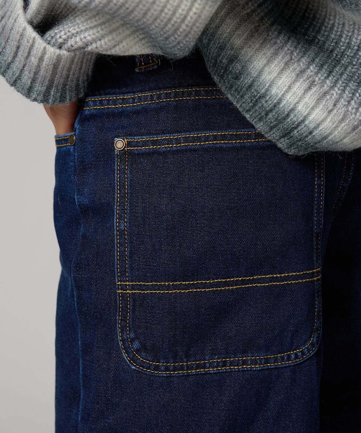 디키즈(DICKIES) 우먼스 트러커 루즈핏 데님 팬츠 Indigo