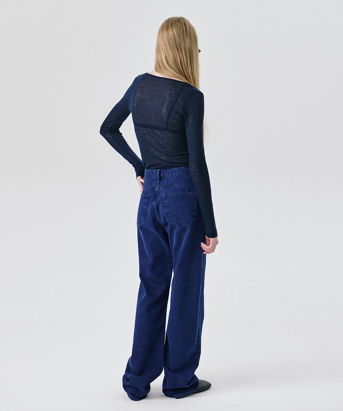분더캄머(WNDERKAMMER) Straight Leg Denim Pants_Navy(스트레이트 레그 데님 팬츠_네이비)