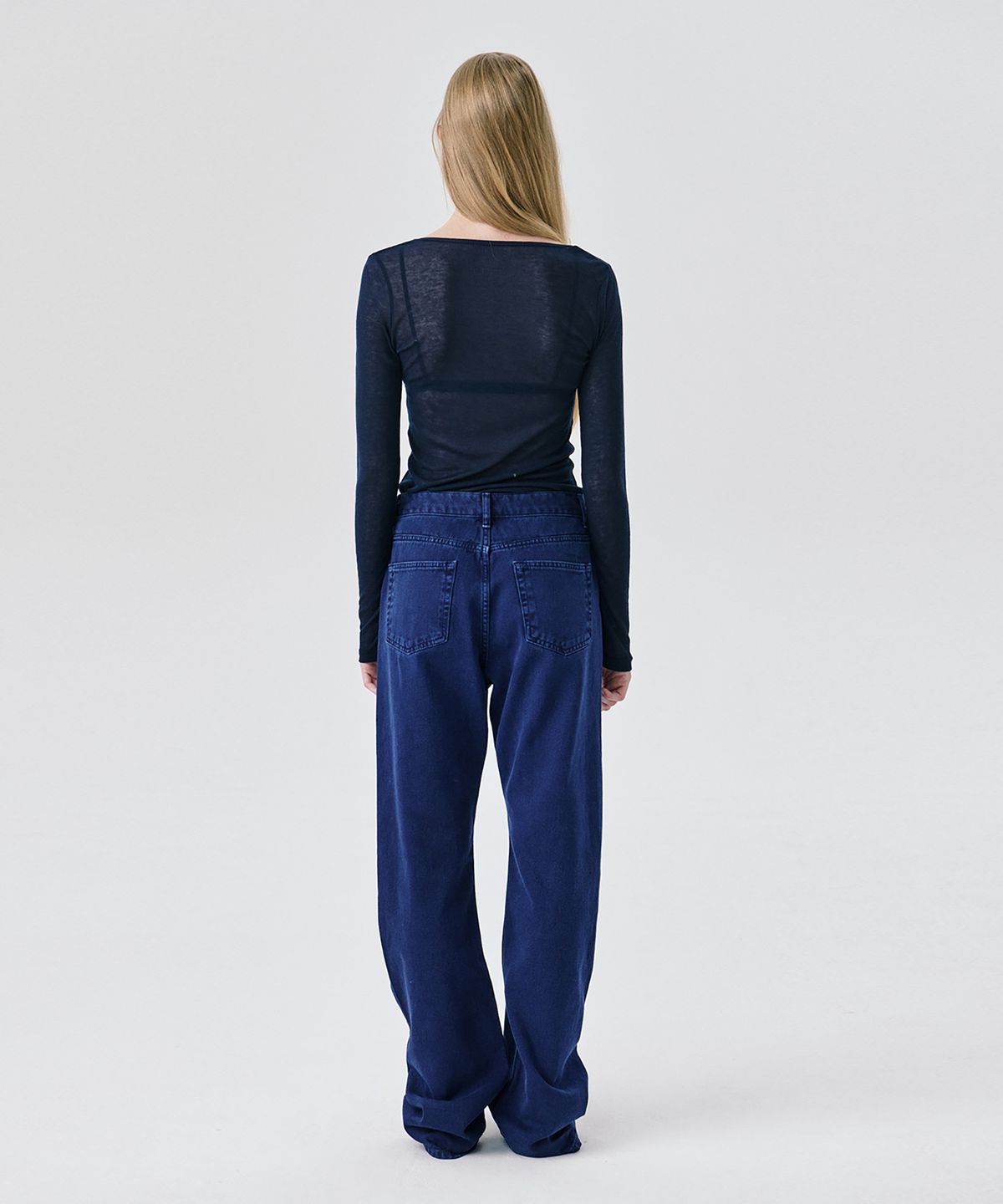 분더캄머(WNDERKAMMER) Straight Leg Denim Pants_Navy(스트레이트 레그 데님 팬츠_네이비)