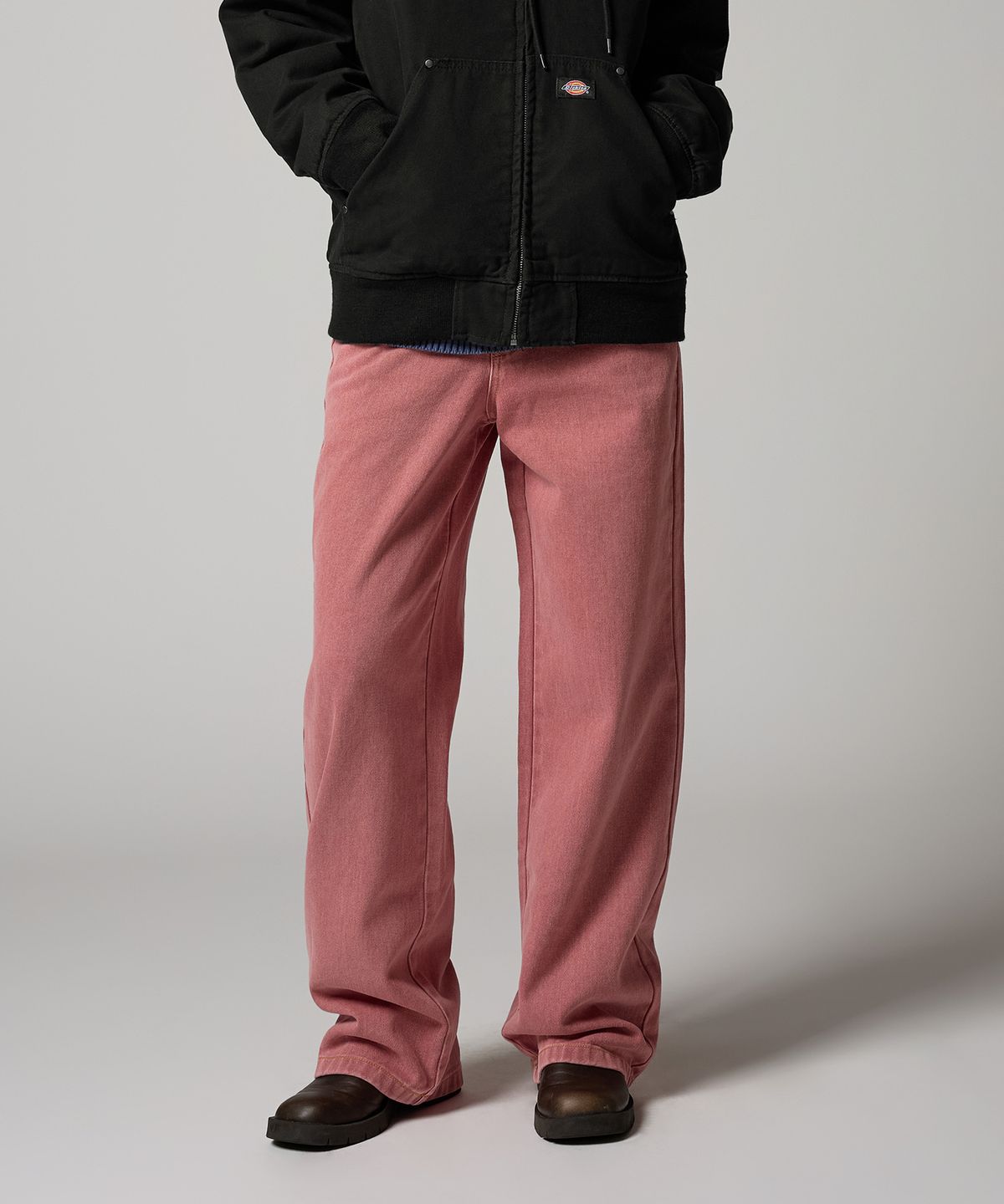 디키즈(DICKIES) 우먼스 트러커 루즈핏 데님 팬츠 Woodrose