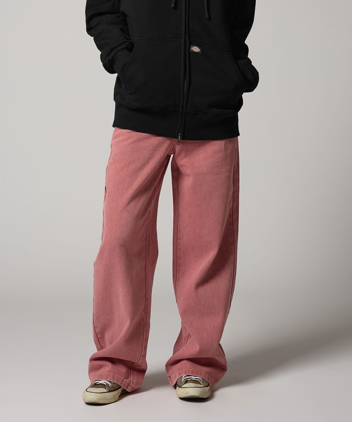 디키즈(DICKIES) 우먼스 트러커 루즈핏 데님 팬츠 Woodrose