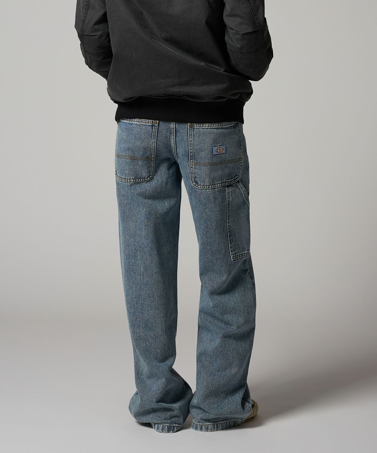 디키즈(DICKIES) 우먼스 트러커 루즈핏 데님 팬츠 Khaki Tinted Blue