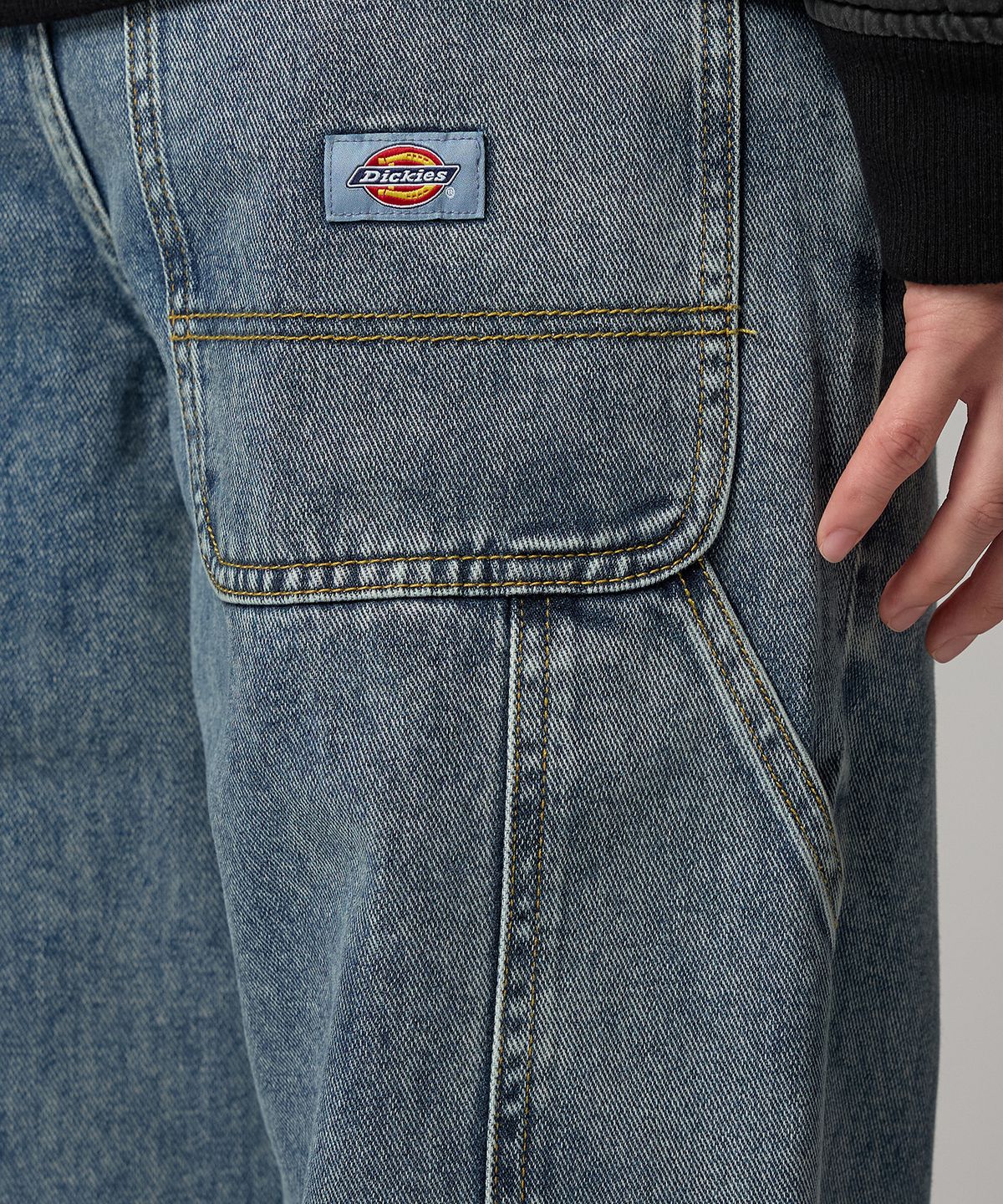 디키즈(DICKIES) 우먼스 트러커 루즈핏 데님 팬츠 Khaki Tinted Blue