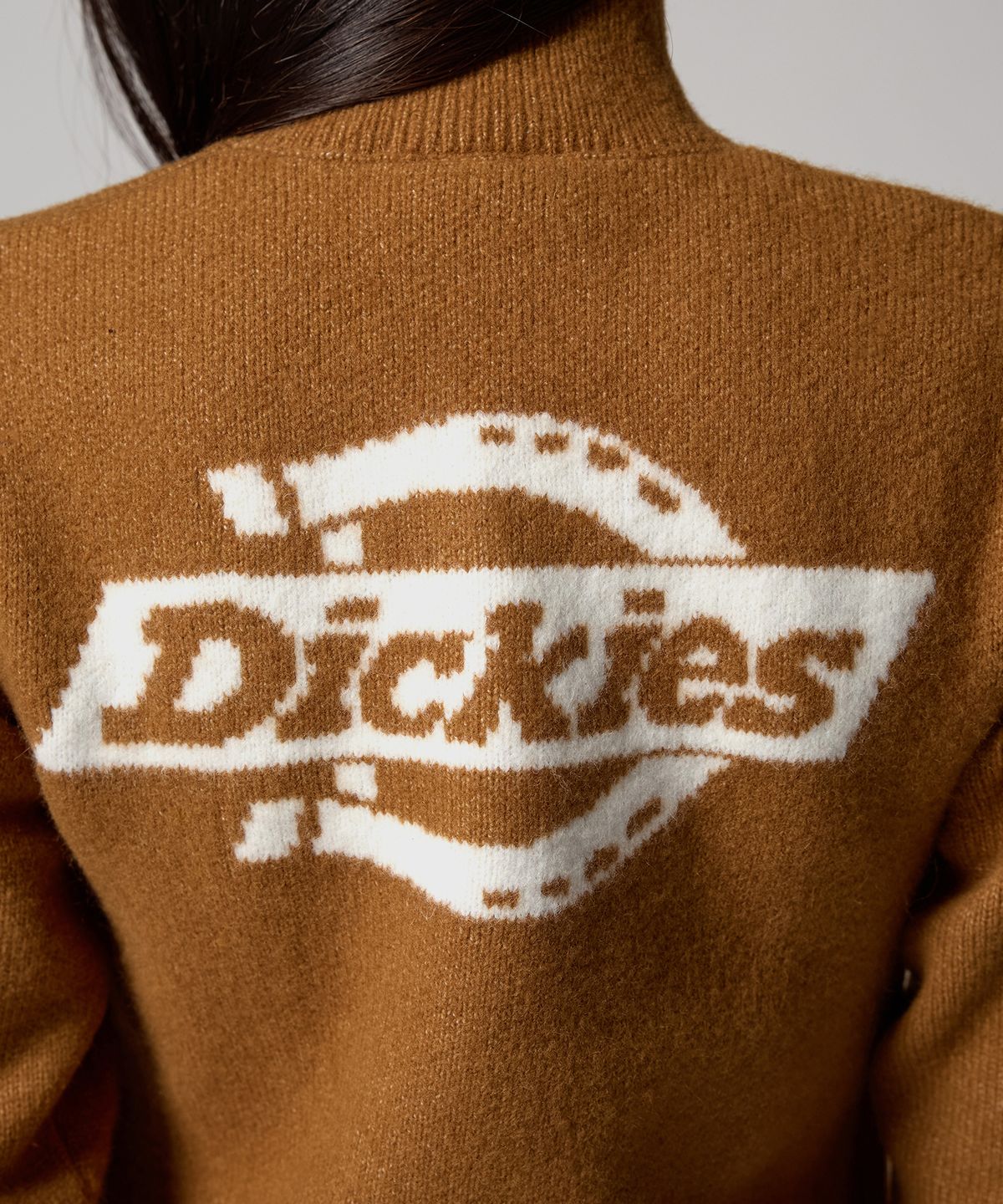 디키즈(DICKIES) 우먼스 자카드 스웨터 니트 Brown Duck