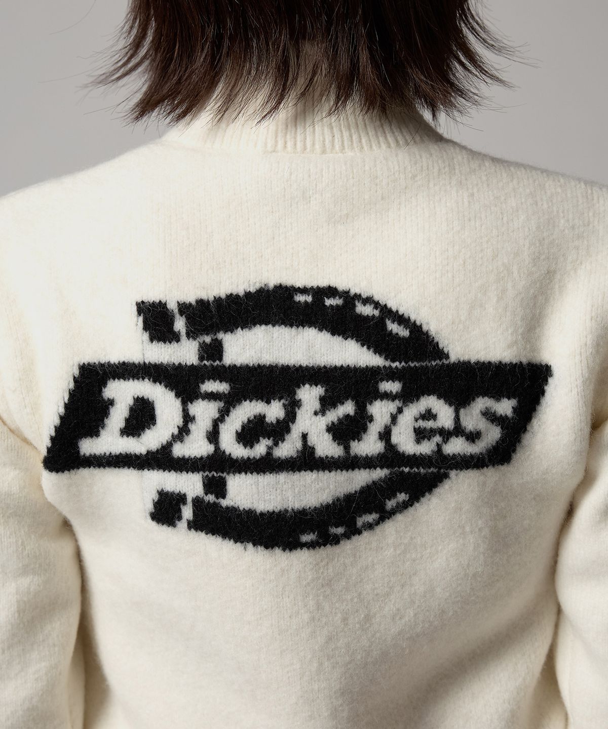 디키즈(DICKIES) 우먼스 자카드 스웨터 니트 Egret