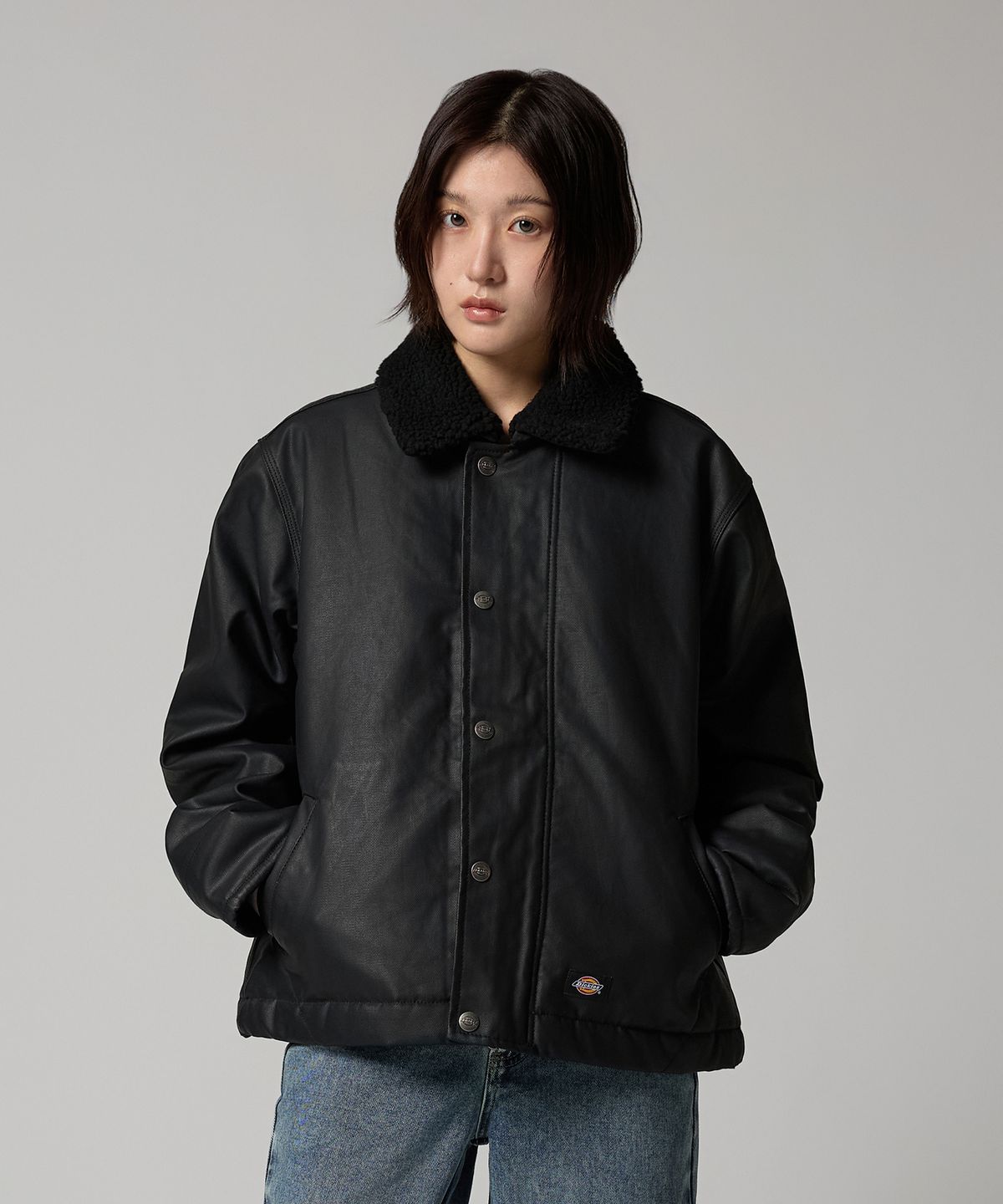 디키즈(DICKIES) 우먼스 캔버스 패디드 코트 재킷 Black