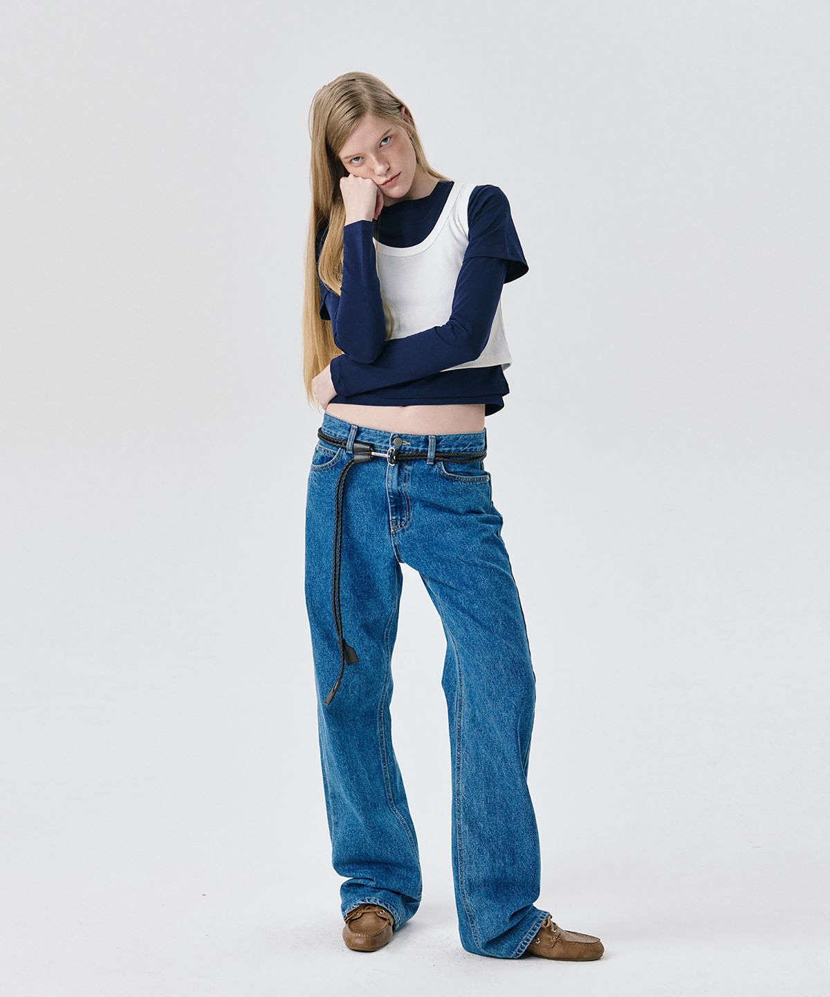 분더캄머(WNDERKAMMER) Straight Leg Denim Pants_Blue(스트레이트 레그 데님 팬츠_블루)