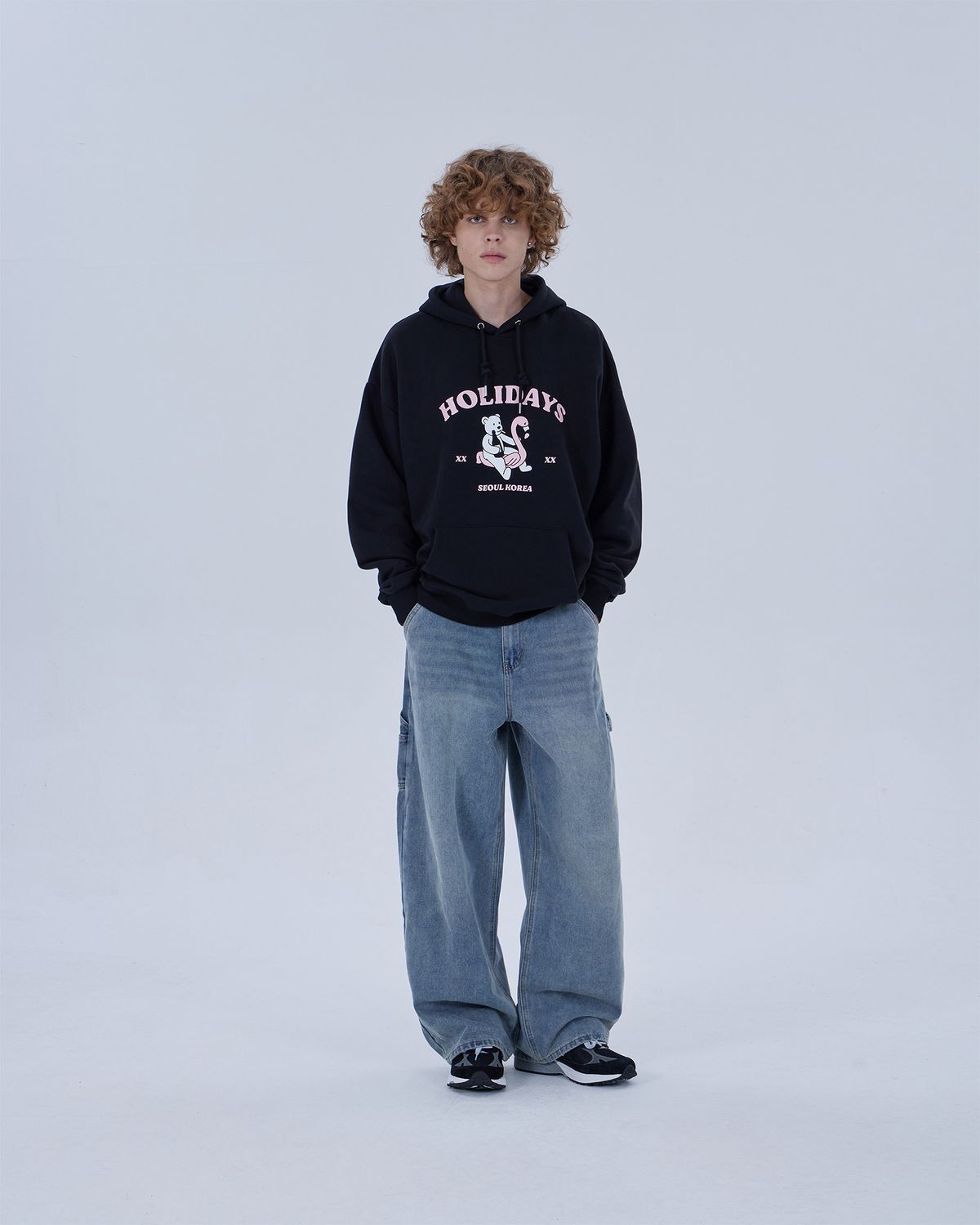 디스펑트(DYSFUNCT) HOLIDAY BEAR HOODIE (BLACK)