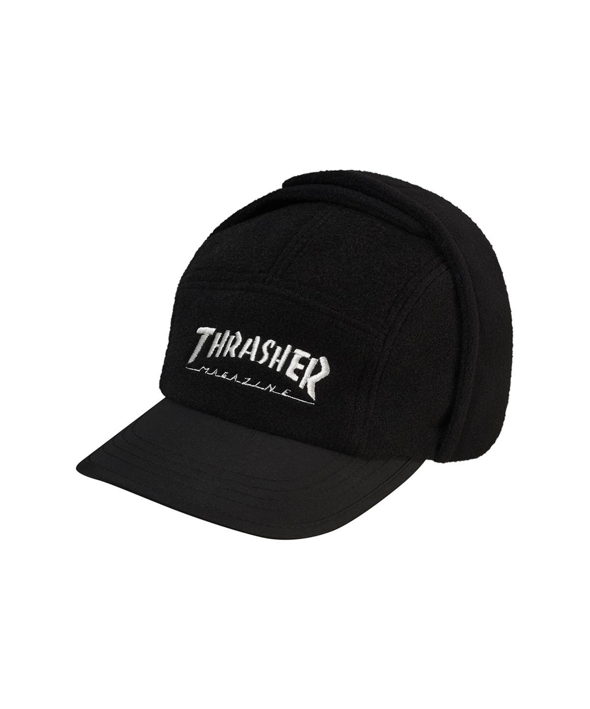 트레셔(THRASHER) 매거진 플리스 이어플랩 캡 블랙