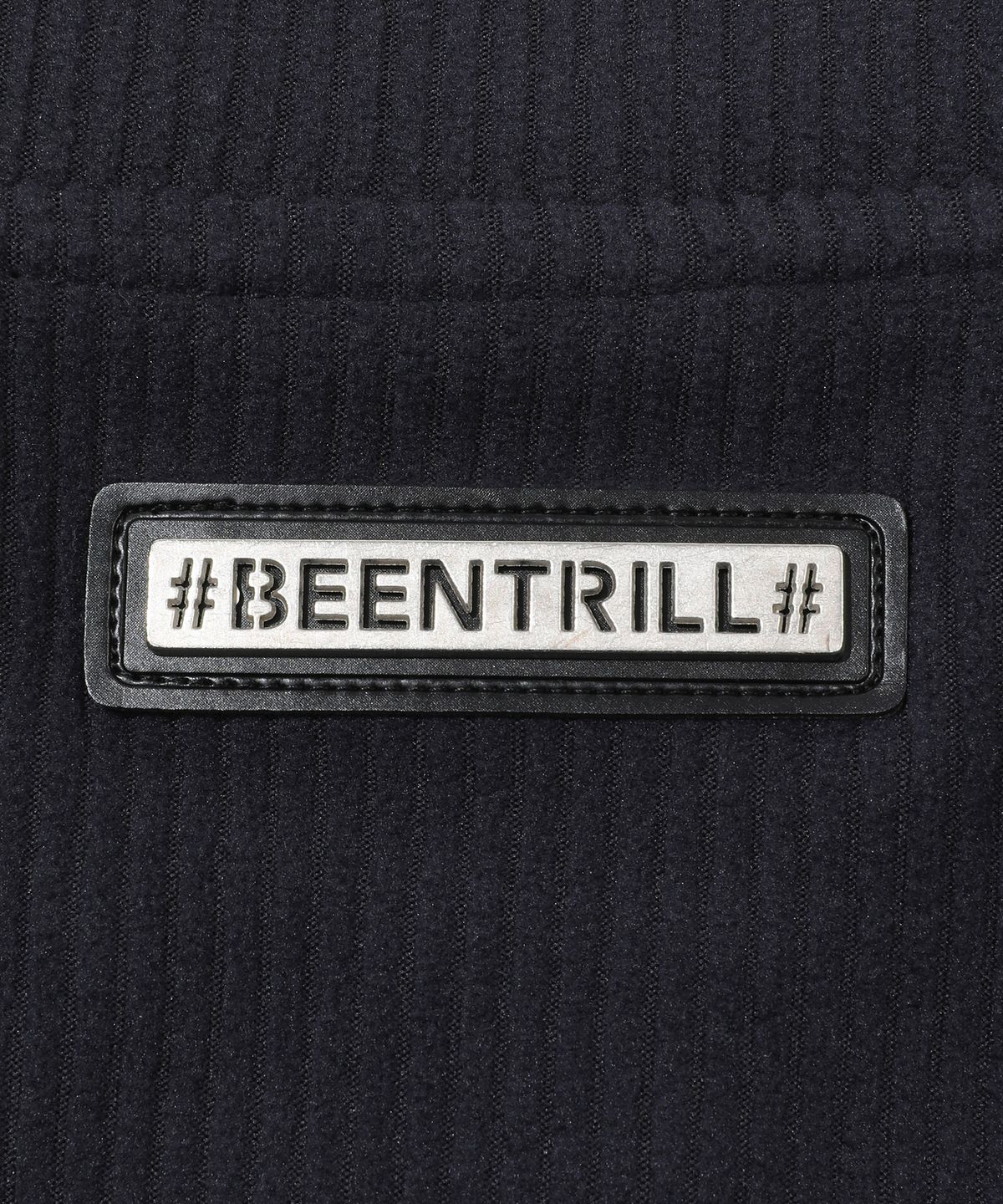 빈트릴(BEENTRILL) 코듀로이 플리스 스몰 로고 하프 집업(라이트 인디고)