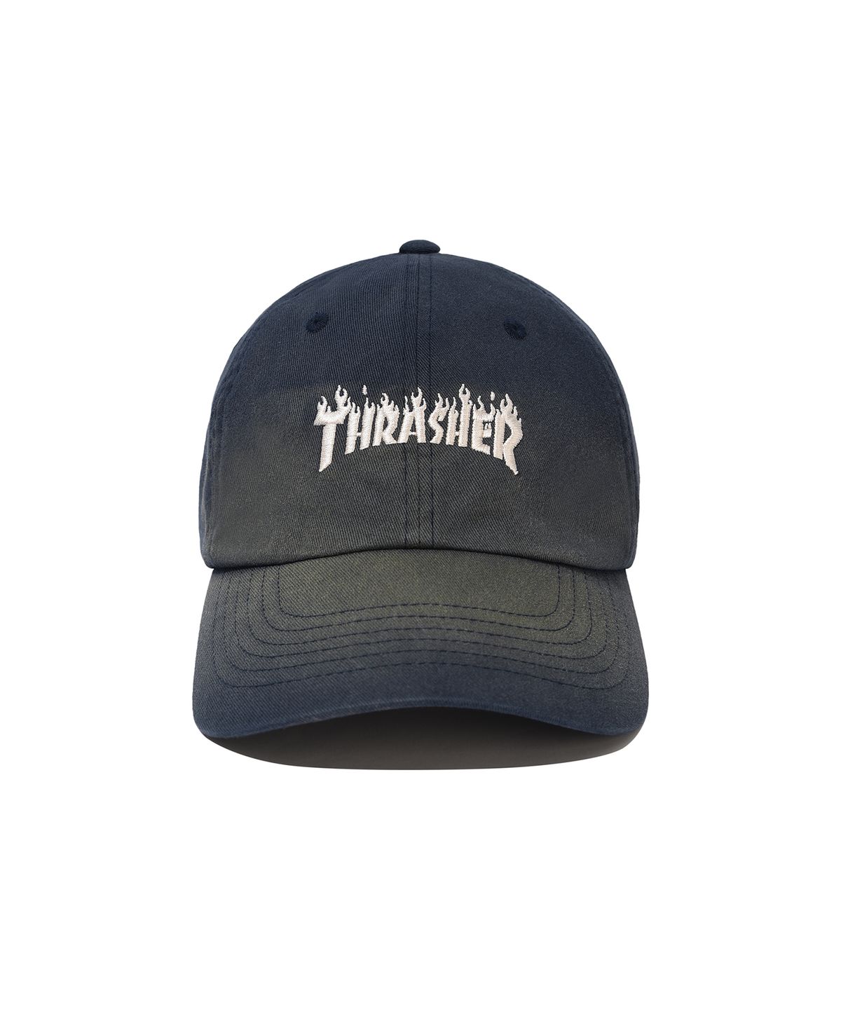 트레셔(THRASHER) 플레임 오버다잉 로고 볼캡 네이비