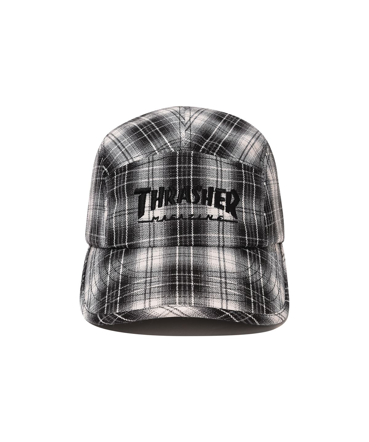 트레셔(THRASHER) 매거진 로고 체크 캠프캡 블랙