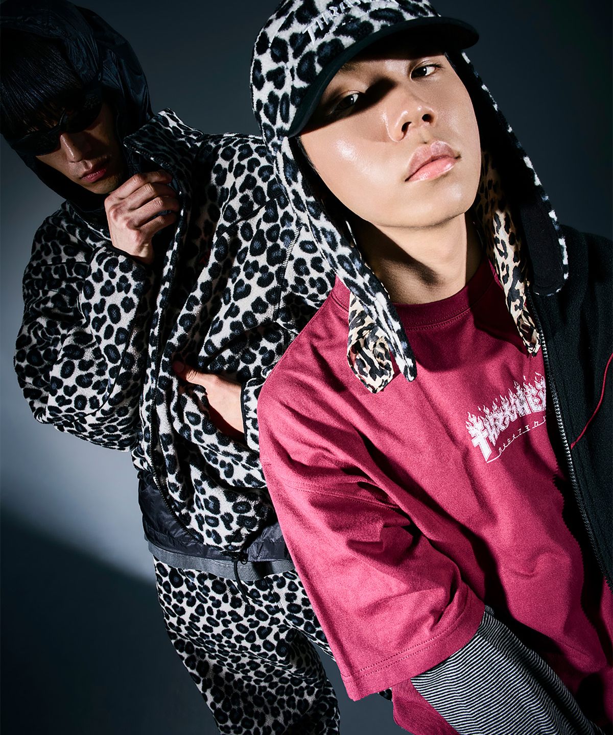 트레셔(THRASHER) 고질라 레이어드 롱슬리브 퍼플