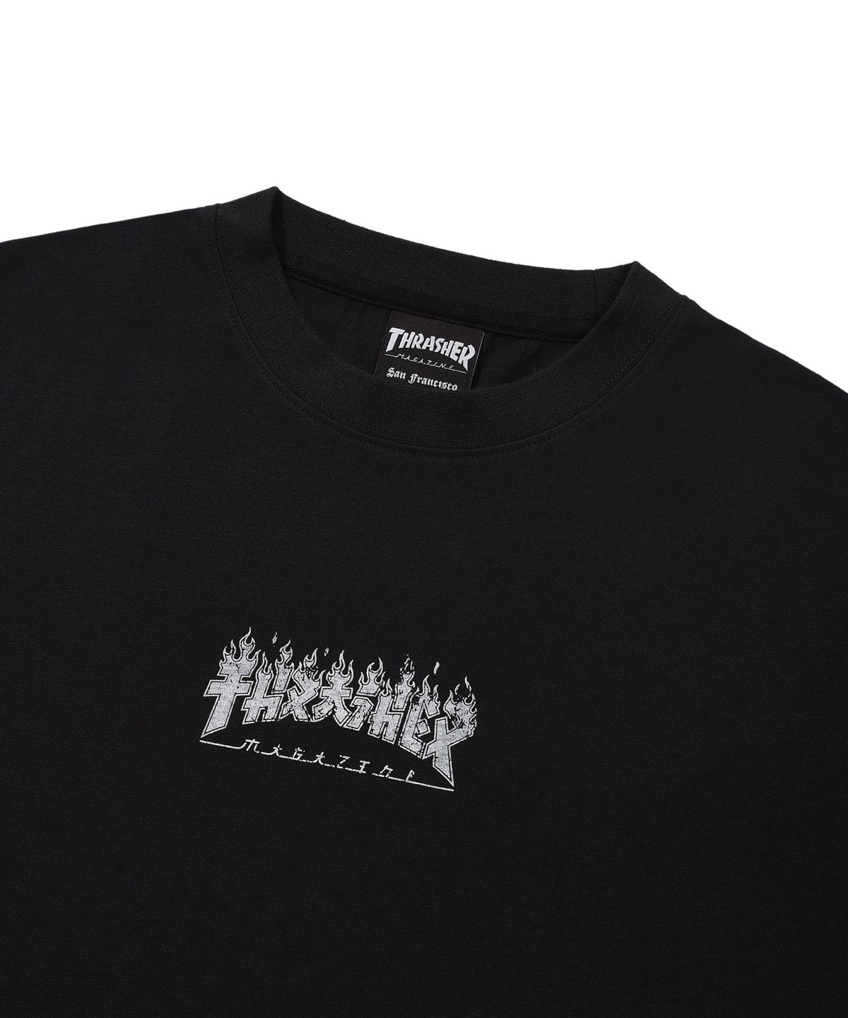 트레셔(THRASHER) 고질라 레이어드 롱슬리브 블랙