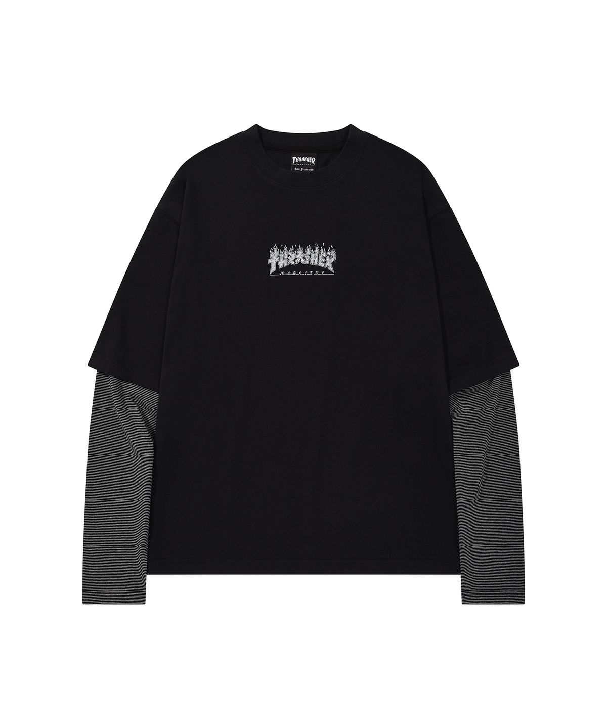 트레셔(THRASHER) 고질라 레이어드 롱슬리브 블랙