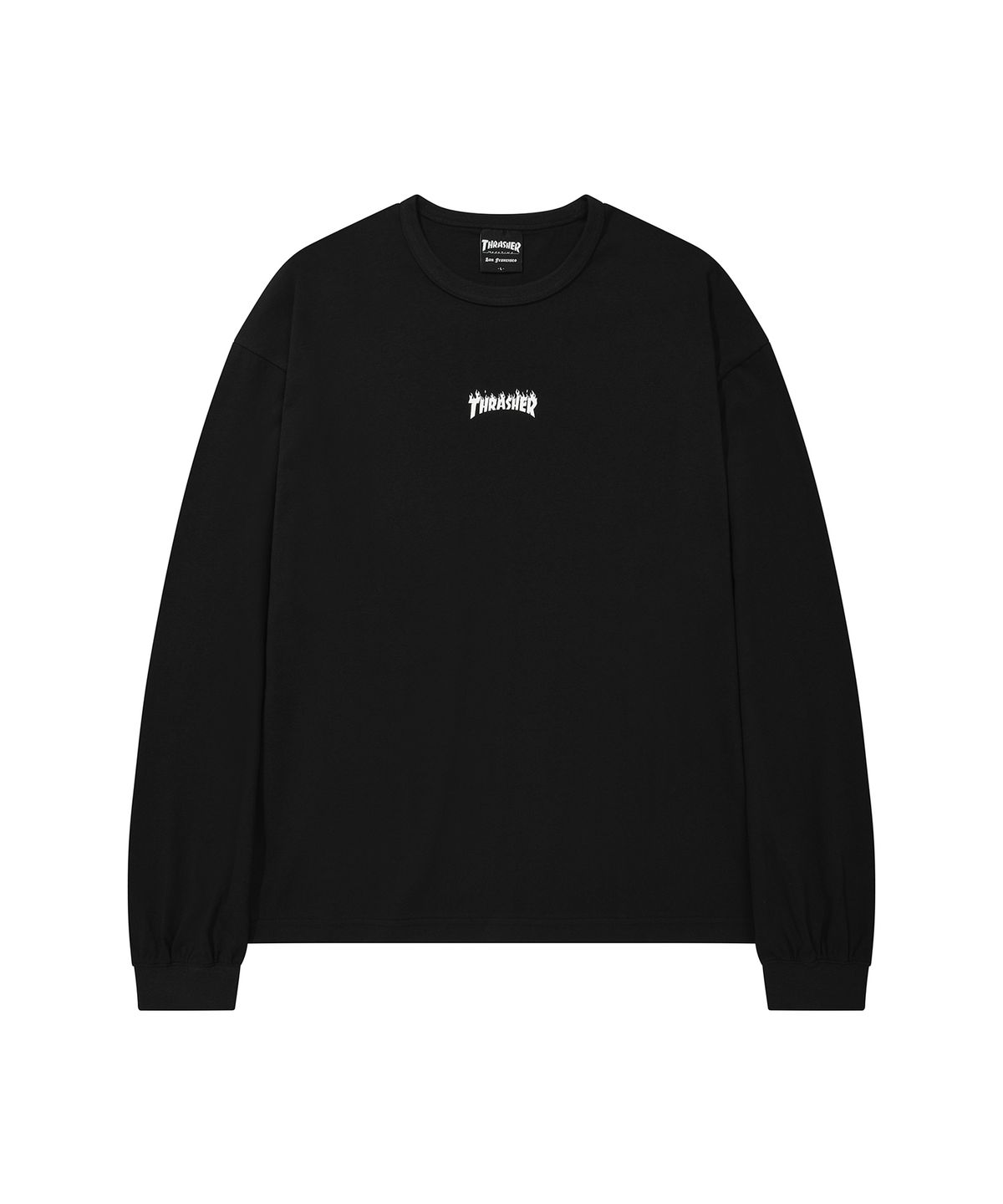 트레셔(THRASHER) 플레임 로고 롱슬리브 블랙