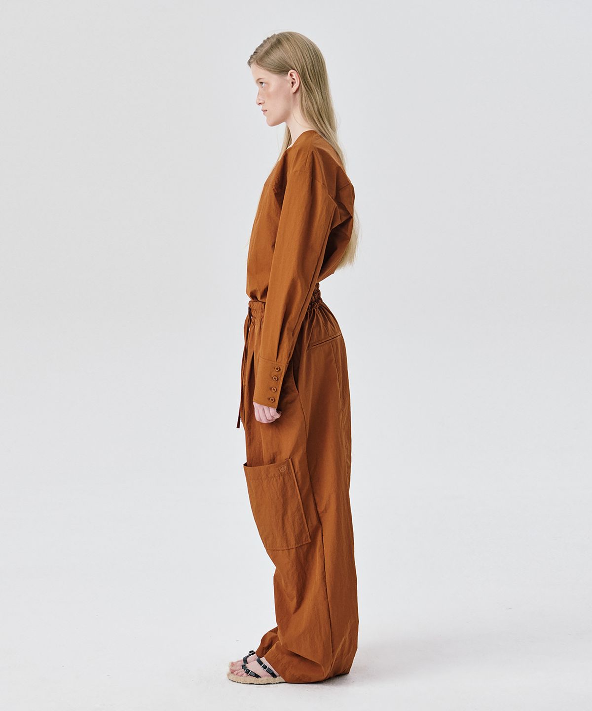 분더캄머(WNDERKAMMER) String Tunnel Pants_Brick(스트링 터널 팬츠_브릭)