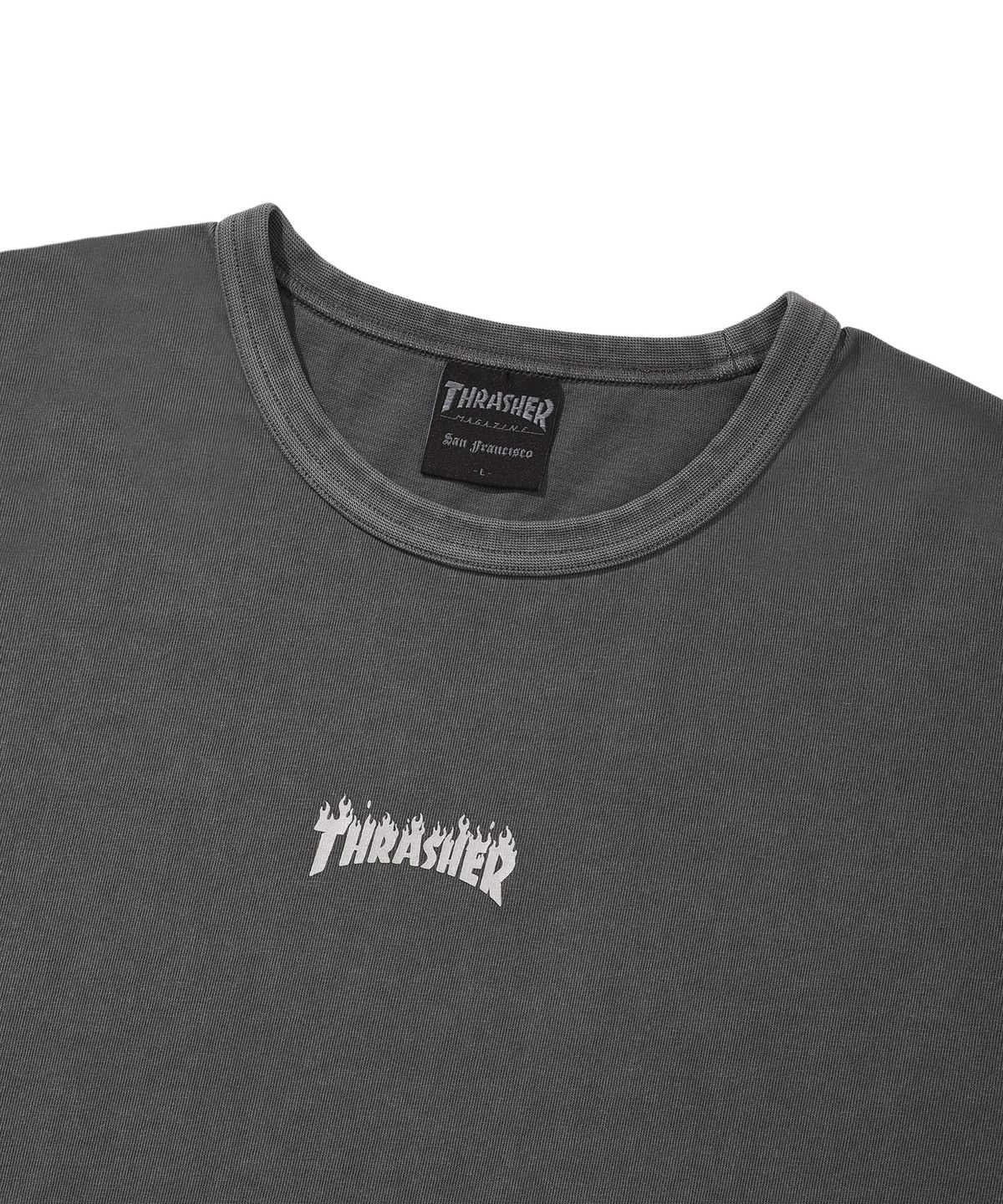 트레셔(THRASHER) 플레임 로고 롱슬리브 차콜