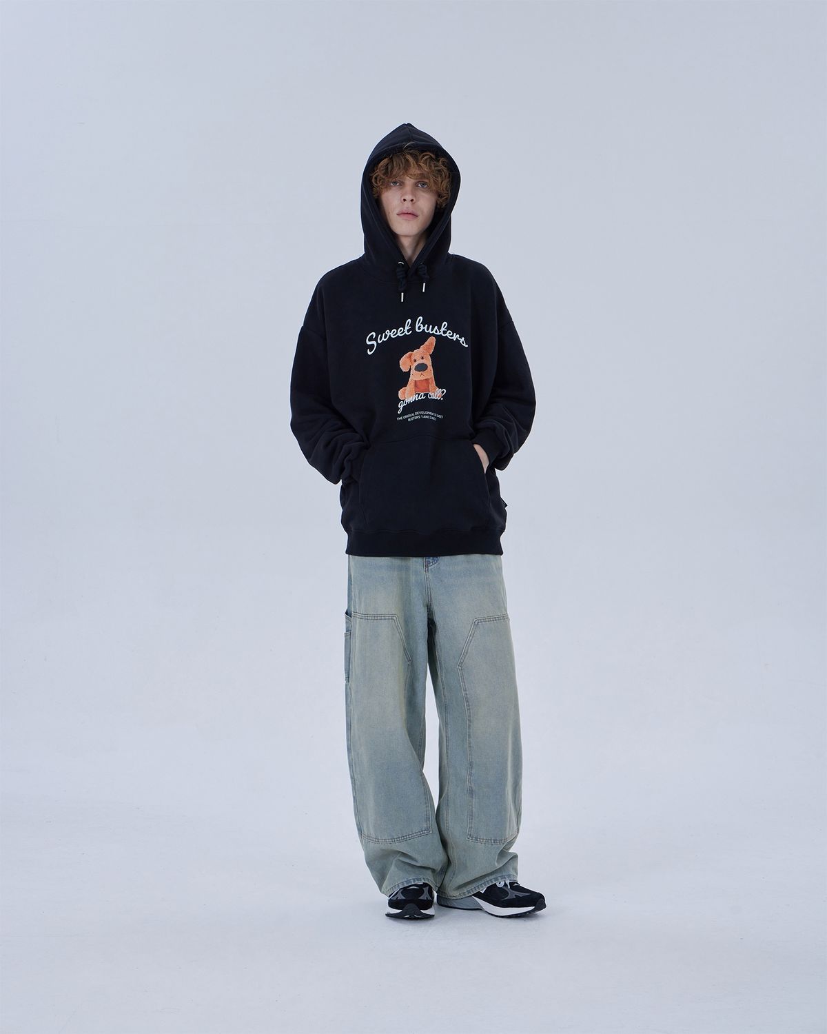 디스펑트(DYSFUNCT) SWEET BUSTER PUPPY HOODIE (BLACK)