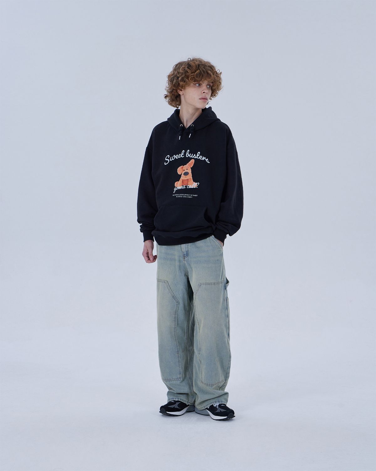 디스펑트(DYSFUNCT) SWEET BUSTER PUPPY HOODIE (BLACK)